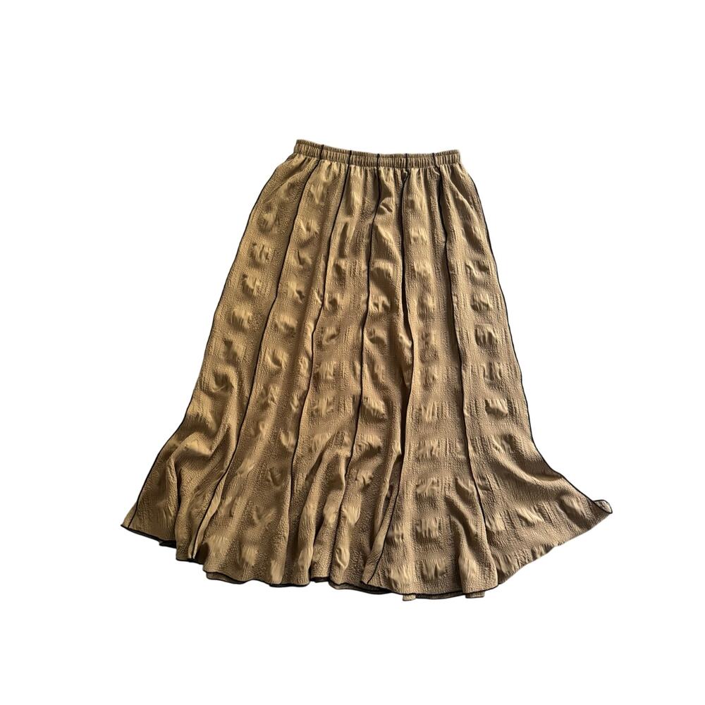 Moonlight flowy tan midi skirt size XL NWT